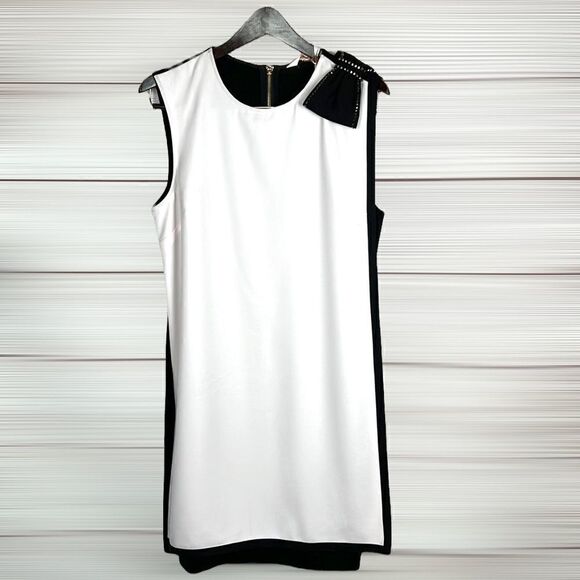 NWT Ted Baker Lenta Embellished Bow Layered Dress Black Light Pink - Picture 5 of 12